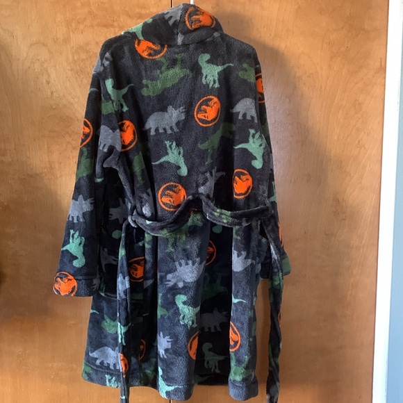 Jurassic World Dominion Fleece Robe Boys Size 8 Belt Dinosaur EUC Jurassic Park - Picture 6 of 13